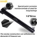 Inner Tie Rod Removal Tool Kit, Inner Tie Rod Tool Set with 12 Crowfoot Adapters 1/2 Inch Drive Tube for Tie Rods Remove & Install Cars