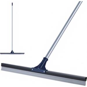 DSV Standard Floor Squeegee for Concrete Floor, 30" Large Squeegee Broom, Heavy Duty Floor Squeegee for Tile with 51.5" Handle for Garage, Deck, Bathroom, Window, Glass