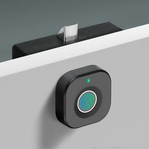 Biometric Fingerprint Cabinet Lock, Black, 32x32mm, Modern Black Style, Battery Indicator, 360-Day Standby, 20 Capacity