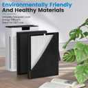 2 Pack KJ190L Filter Replacement Compatible with MOOKA KJ190L Air Purifier For Home Large Room 2000 Ft, 2 KJ190 Filters and 4 Washable PreFilters Pet Air Purifier Filters for Bedroom