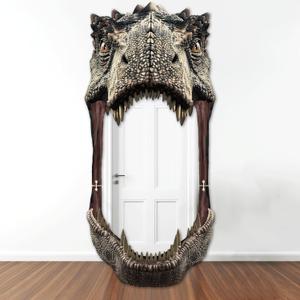 Dinosaur Birthday Party Porch Banner Backdrop Dino Themed Party Door Decoration Dinosaur Door Banner Hanging Supplies DinoBackdrop for Jungle Safari Birthday Photo Booth Props