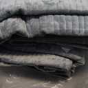 EverGrace Velvet Quilt Set King Size, Luxurious Soft Quilted Bedding Sets, Lightweight Velvet Comforter for All Season, Striped Channel Bedspread Coverlet with 2 Shams, 104" x 92", Blue Linen