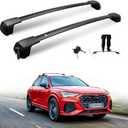 Silent Roof Racks for Audi Q3 2019-2025, Hidden Lockable Design, Black Heavy Duty Cross Bars for Bring The Kayak, Ski, Surfboard, Bike