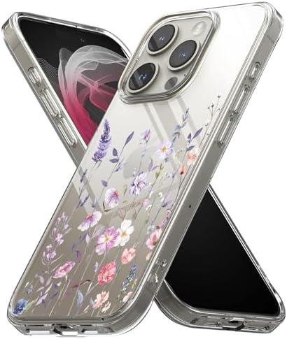 Benbabuwe Compatible for iPhone 16 Case Clear with Floral Design, Cute Girly Flower Cases for Women Girls Soft TPU Bumper Shockproof Protective Phone Cover Slim Fit Silicone Blooming Flower Pack of 4