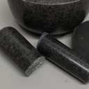 Priority Chef Heavy Duty Large 2 Cup Mortar and Pestle Set,100% Granite, Non Slip Base, Make Fresh Guacamole, Salsa, Pesto, Stone Grinder Bowl, Herb Crusher, Spice Grinder, 6.3 Inch Size, Black