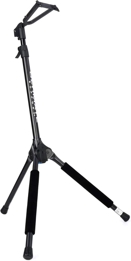Ultimate Support GS-100+ Genesis Series Plus Guitar Stand w/ Locking Legs, Hanging Yoke, and One-Touch Lock Mechanism