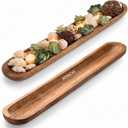 Sawysine 50 Inch Wooden Dough Bowl Decoration Long Bread, Brown