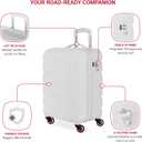 SwissGear 7366 Signature Hardside Expandable Luggage with Spinner Wheels, TSA Lock, Cup-Holder, White, 2-Piece Set (19/27)