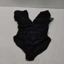 Blooming Jelly Women's Plus Size Swimsuit One Piece Tummy Control Bathing Suit Modest Full Coverage Ruffle Swim Suits, Size 2XL, Black