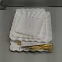 5 Pcs Dessert Table Display Set - 2 Pcs 3-Tier Dessert Display Stands & 3 Pcs Serving Tray - Dessert Trays Dessert Stands Treat Table Displays Set for Tea Parties,Birthdays & Baby Showers (White)