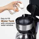 5-Cup Programmable Drip Coffee Maker with Digital Timer, Glass Carafe,24-Hour Auto Brew,2-Hour Auto Shut-Off, Pause & Pour, Removable Filter Basket, Compact Coffee Machine for Home & Office