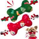 Lepawit Christmas Dog Toys for Small and Medium Dogs, 2 Pack Soft Squeaky Dog Toys with Cotton Rope, Perfect Christmas Dog Gifts