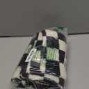 WEMEON Checkered Pillow Cover 18x18 Set of 2Luxury Style Checkerboard Pattern Cushion Case, Checkerboard Pattern Super Soft Faux Fur Wool Throw Pillows for Couch Living Room(Black/ White)