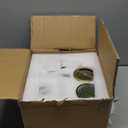 Green Bathroom Accessories Set, 5 Pcs Vintage Diamond Clear Glass Bathroom Set Include Lotion Soap Dispenser, Soap Dish, Toothbrush Holder, Tumbler, Cotton Swab Jar for Modern Bath Countertop Decor