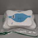 Memory Foam Pillows, Cervical Pillow for Neck and Shoulder Pain Relief, Ergonomic Contour Bed Pillow, Soft for Side Sleep Stomach Sleeping and Back Sleeper (Queen Size-24.8''Lx14.96''Wx5.78''H, Sky Blue)