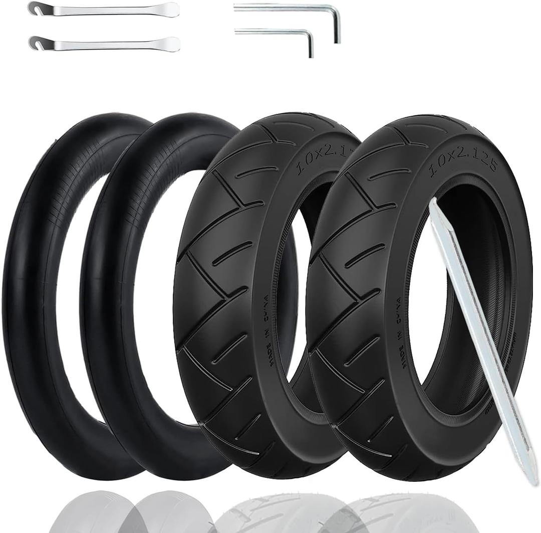 10x2.125 Tire and Inner Tube,10x2.125 Inner Tube for Electric Scooter Tire Replacement Wheels with 0 Valve Stem for 10inch Tires with 6inch Rims(2 inner+2 outer) 10x2.125 Tire and Inner Tube,10x2.125 Inner Tube for Electric Scooter Tire Replacement Wheels with 0 Valve Stem for 10inch Tires with 6inch Rims(2 inner+2 outer)