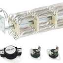 Siwdoy LA-1044 LA1044 Dryer Heat Element and LA-1053 Dryer Thermostat Fuse Kit Compatible with Maytag PYET444AYW, Maytag PYET244AYW, Admiral LNC7764A71 Dryer