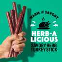 Lorissa's Kitchen Herb-A-Licious Savory Herb Turkey Sticks - (Pack of 12) 1 oz Meat Sticks - Ready to Eat Protein Snacks - Free from Top 9 Allergens - Made with Grass-Fed & Finished Beef - Zero Sugar (EXP 10/29/26)