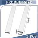 Moxweyeni 2 Pack 3 x 4 Inch, 30 Inch White Aluminum Downspout Extensions Roofing Gutter Downspout DIY Installation for Home Outdoor Drainage