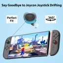 LONANDY Joycon Joystick Replacement for Nintendo Switch 2, Upgrade Anti-Drift Switch 2 Joysticks Analog Thumbsticks Joy-Con 2 Repair Tool kit with Screwdrivers, Thumb Grip Caps, 2 Pack