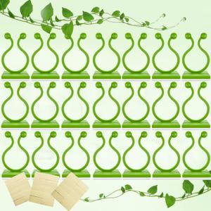 150Pcs Plant Clips for Climbing Plants Wall Clips with Stickers- Plant Wall Clips Pothos Plant Climber Support Plant Clips Plant Hooks for Vine Clips Money Plant Clips for Wall Plant Support