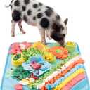 Novabright Piggy Snuffle Mat 15.75 x 15.75 Inches, Colorful Foraging Pad for Pigs Enrichment Toys with Non-Skid Backing, Sniffing Mat for Guinea Pigs, Rabbits, Dogs, Easy to Clean