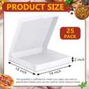 25 Pcs Pizza Boxes 14 x 14 x 2 Inches Cardboard Pizza Box White Takeout Containers Cardboard Leftover Pie Sandwich Packing Container Holder for Homemade Cake, Cookies, Food and Crafts