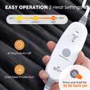 HYLEORY Heated Throw Blanket, Flannel Electric Blanket with 4 Hrs Timer, Auto-Off & 3 Heating Levels, Sherpa, Dark Grey, 62"x84"