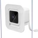 2 Pack Window Mount fits for Wyze Cam V4/V3 Stick-On Glass Camera Holder for Outdoor Monitoring, Birdwatching, Pet Viewing, No-Drill Mount for Renters Not for Double Pane or Frosted Glass,White