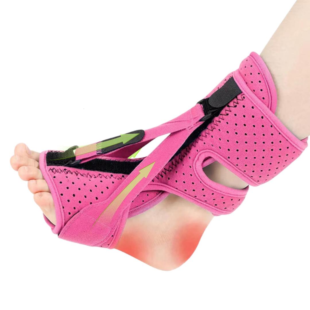Plantar Fasciitis Night Splint for Women & Men - Planters Facetious Relief, Upgraded Brace with 3-Point Support for Foot Drop & Achilles Tendonitis (Pink)