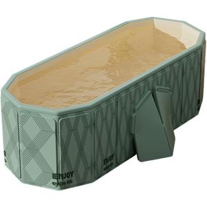 Foldable Bathtub for Adult 59'in Foldable Collapsible tub Portable Bathtub for Bathroom Folding SPA Tub for Shower Stall, Ideal for Small Spaces Folding Tub (Green, XL: 47"L x 33.8"W x 19.5"H)
