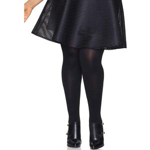 Hanes Curves Women's Plus Size Blackout Tights, Same to Waist, Sheer Toe, Moisture Wicking, Black (3XL-4XL)