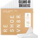 RESHOEVN8R Shoe Wash Detergent Sneaker Laundry Sheets  16 Loads, Cleans 48 Shoes  Eco-Friendly Shoe Cleaner for Washer  Safe on All Shoes, Laces and Other Shoe Materials