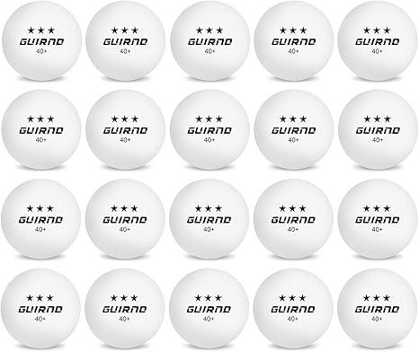 Guirnd 20 Pack Ping Pong Balls, 3 Star Table Tennis Balls, 40+ Pong Ball Competition and Recreational Play, Abs Ping Pong Ball, Games, DIY
