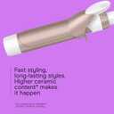 Conair Double Ceramic 1 -Inch Curling Iron, 1 -Inch Barrel Creates Soft Waves & Curls, Hair Curler for Use on Medium & Long Hair, White/Rose Gold