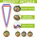 Award Medals Bulk with Neck Ribbon 2 Inch Sport Medal Trophy Gold Sliver Bronze Medal Award for Team Tournaments Prize Participation Competitions Match Party Favors