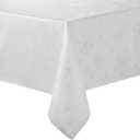 2 x HARORBAY White Tablecloth for Rectangle Tables 52 x 52 Inch, Square Snowflake Table Cloth for Dining Room Kitchen Party Winter Holiday, Heavy Weight Soft Silver Farmhouse Table Cover (Icey Serie)