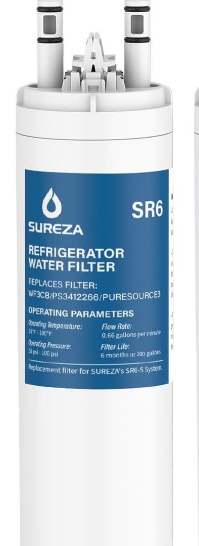 Replacement for WF3CB PureSource 3 Refrigerator Water Filter, 1 Pack Compatible with Frigidaire Pure Source 3, 706465, WF425, PS3412266, AP4567491, 242017800, 242069601, 242086201, DGUS2635LE