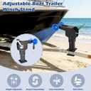Heavy Duty Boat Trailer Winch Stand with 1200lbs Winch & PU Roller | 3-Level Height (14", 18", 22") | Fits 3"-4" W Trailer Tongue | Rustproof Design & Secure 26ft Strap Ensure Safe Boat Loading