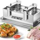 NEWTRY Tofu Press 6.6LB Capacity Deli Meat Press Tool 304 Stainless Steel for Tofu Pork Beef Bacon Homemade Deli Meat with Press Handle