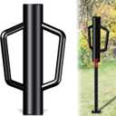 Fence Post Driver with Handle,12LB Hand Post Pounder,2.7 inches Inner Dia. Pole Rammer, Farm Wire Fencing for T Posts, Metal Fence Stake and Sign Posts, Black