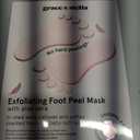 grace & stella Award-Winning Foot Peel Mask (4 Pairs, Unscented) | Foot Peeling Mask with Aloe Vera - Moisturizing Foot Mask for Dry Cracked Feet - Foot Exfoliator for Baby Soft Feet