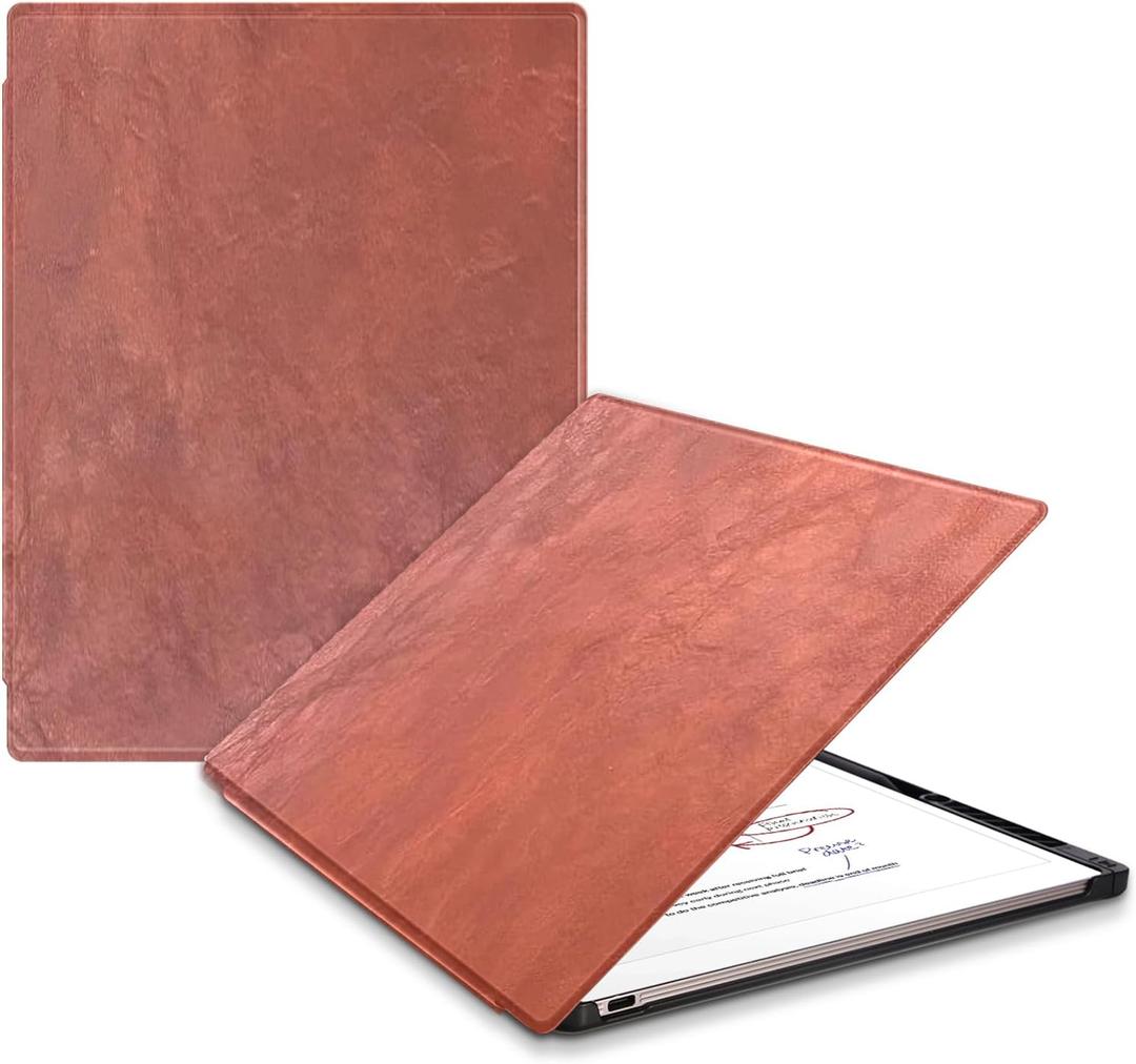 Case for Remarkable Paper Pro Tablet 11.8" (2024 Released) Lightweight and Hard Back Shell Protective Book Folio Cover, Have Auto Sleep/Wake, Pen Holder and Pen Tips Box (Marble Brown)
