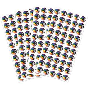 2 x 200Pcs Mini LGBT Progress Pride Stickers, 3D Waterproof LGBTQ Gay Pride Rainbow Sticker Lesbian Bisexual Transgender Support Decal for Your Name Badge Parade Event Stuff Party Supplies