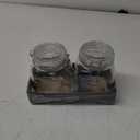 Mason Craft & More Airtight Kitchen Food Storage Clear Glass Clamp Jars, 2 Pack 1 Liter