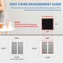 12x12 Return Air Grille (Duct Opening Size), Air Return Vent Cover, AC Vent Cover, Cold Air Return Vent Cover, Flat Return Air Grilles, Outer Dimensions:13.75"W x 13.75"H (12"W x 12"H, Duct Opening)