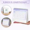 Small Desk Calendar 2026, Small Standing Flip Desk Calendar 2026: July 2025-December 2026, Monthly Planner For Scheduling, Organizing, Home & Office - Purple