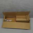 Wood Curtain Rods for Windows 48 to 84 Inch,1'' Diameter Drapery Rods with Imitation Wood Grain Leaf Pattern Finials,Boho Adjustable Heavy Duty Curtain Rods Set,36-88'',Color:Natural Wood