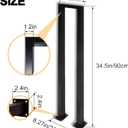 4pcs Aluminum Deck Post Base Cover, 2.5x2.5in Split Snap Railing Base, Matte Black Square Handrail Skirt Covers for Fences, Porch, Stair