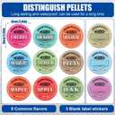 12pcs Grill Pellet Labels, 3.94x3.94 Inch Smoker Pellet Storage Tag Easy-to-Identify Pellet Bucket Label Stickers for Wood Pellet Storage Container Grill Accessories for Pellet Grills